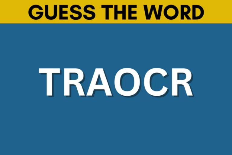 Word Puzzle: Can you solve the anagram in 4 seconds?
